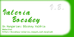 valeria bocskey business card