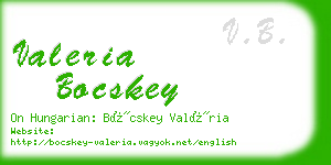 valeria bocskey business card